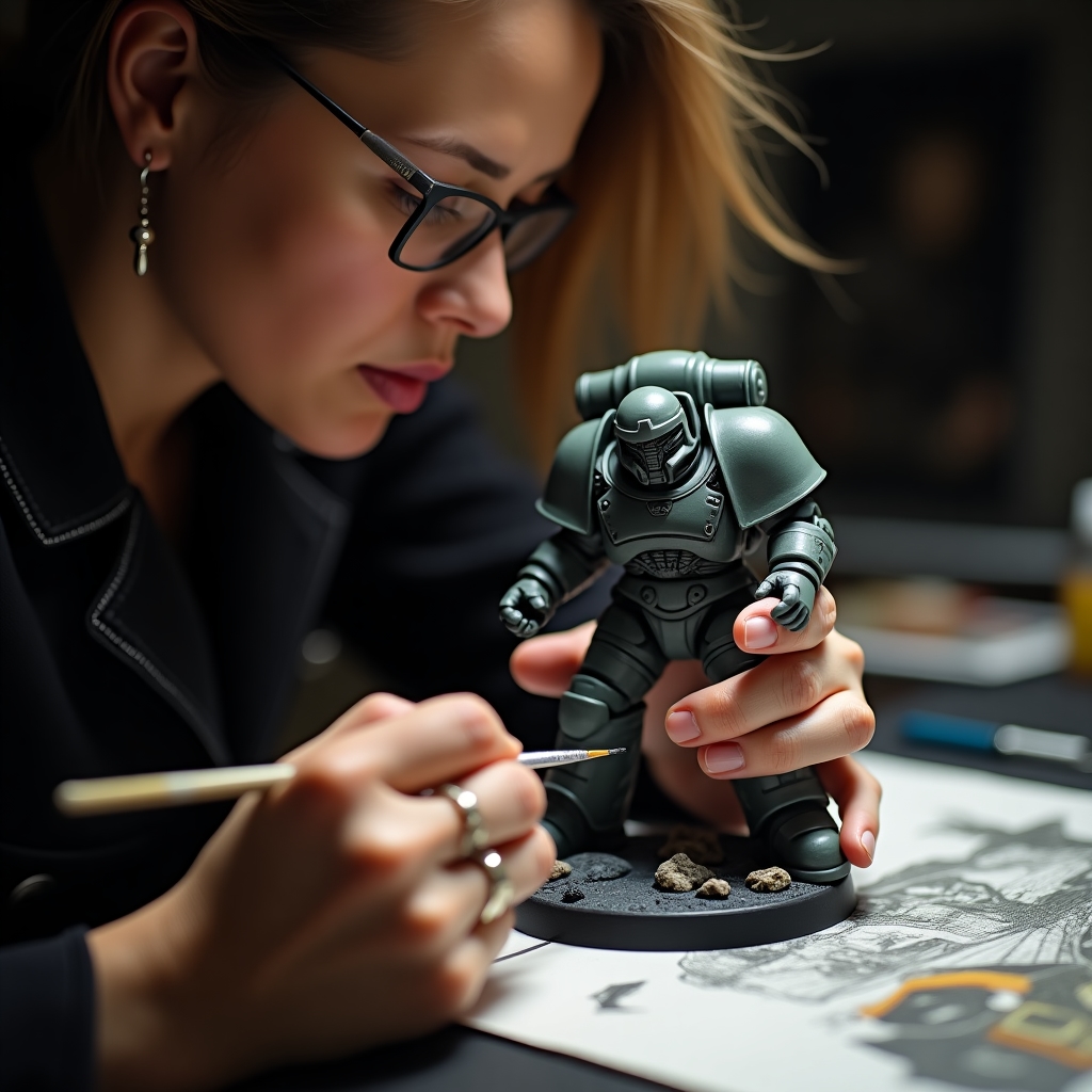 Malowanie detali figurki